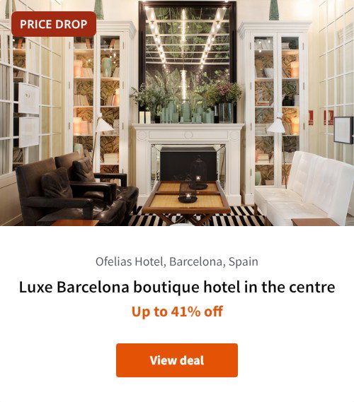 Luxe Barcelona boutique hotel in the centre