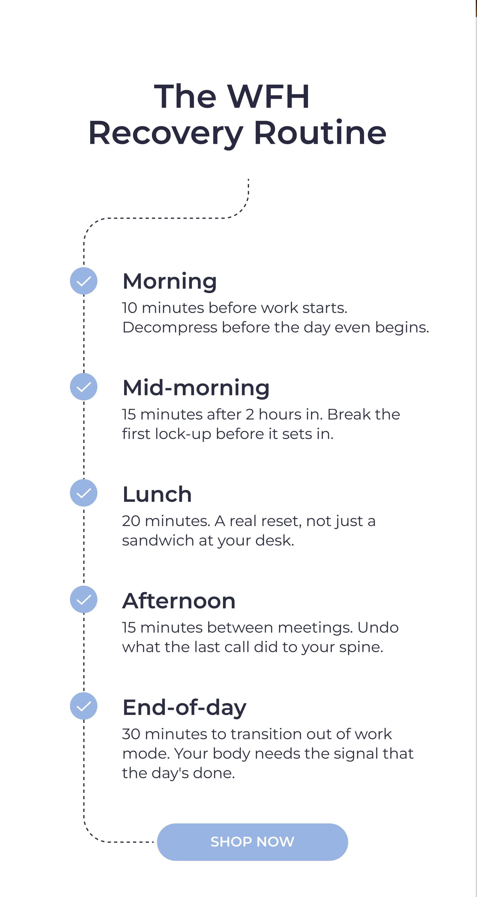 The WFH  recovery routine
