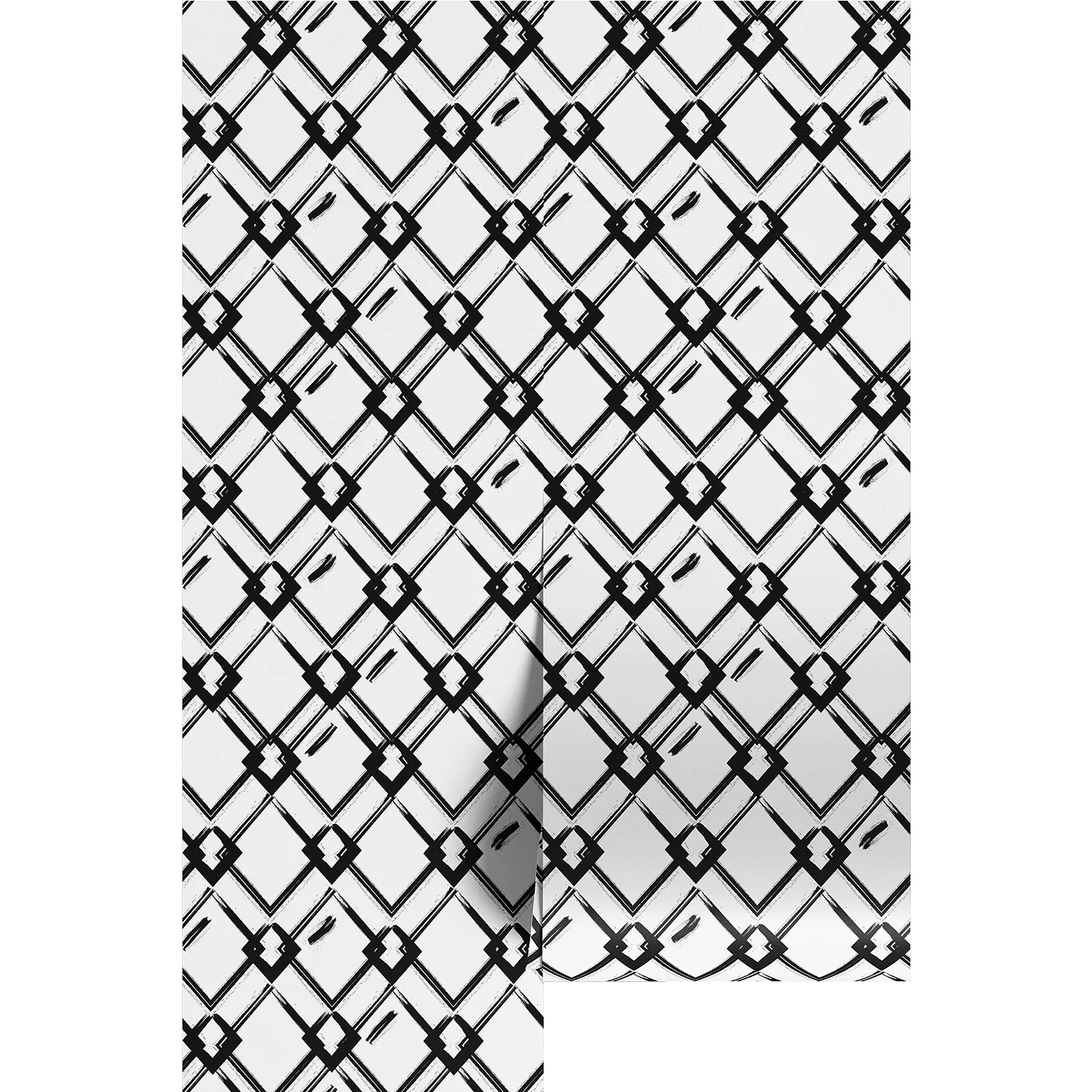 Image of Black and White Diamond Art Deco Pattern
