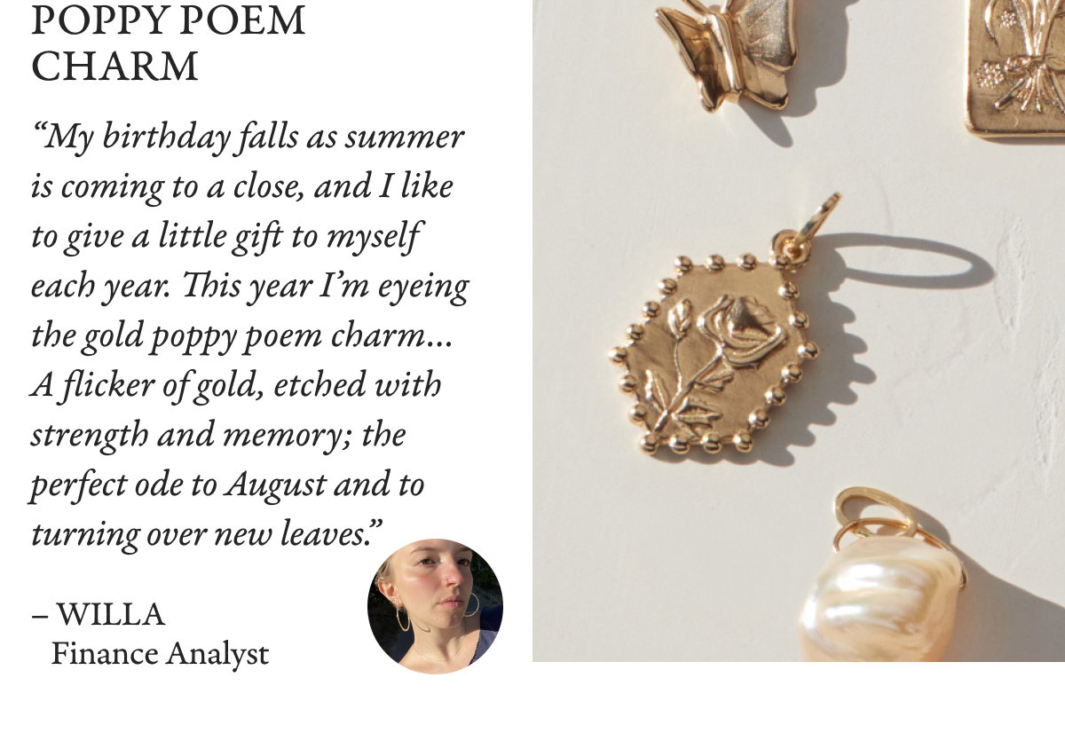Poppy Poem Charm - Shop Now