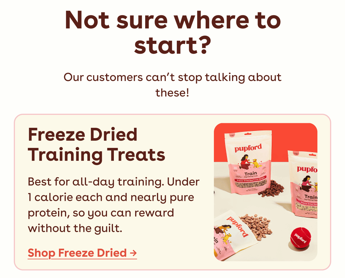 Freeze dried training treats 