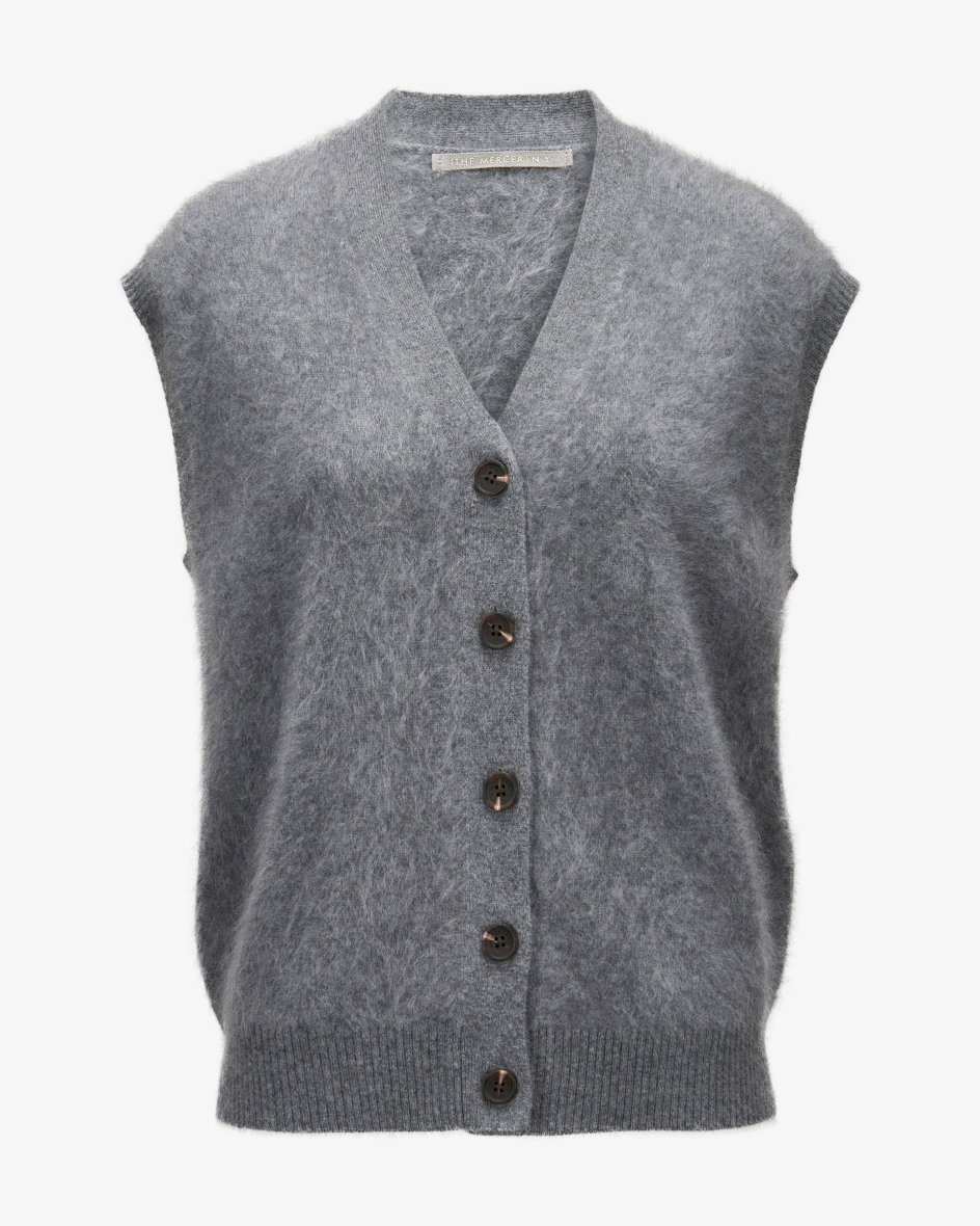 Strickweste aus Brushed Cashmere