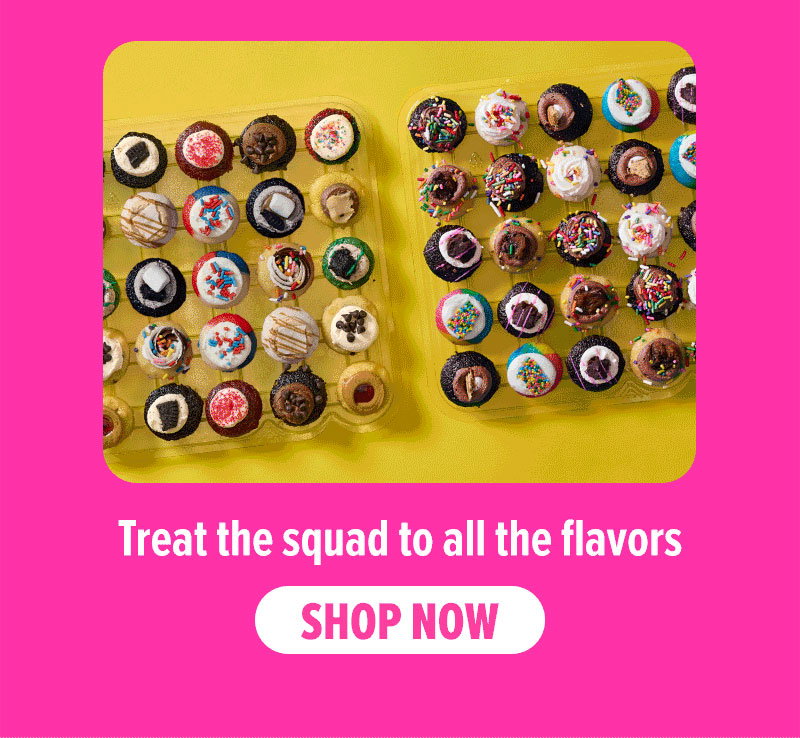 Treat the squad to all the flavors! Shop the all the flavors cupcake 50-pack now.