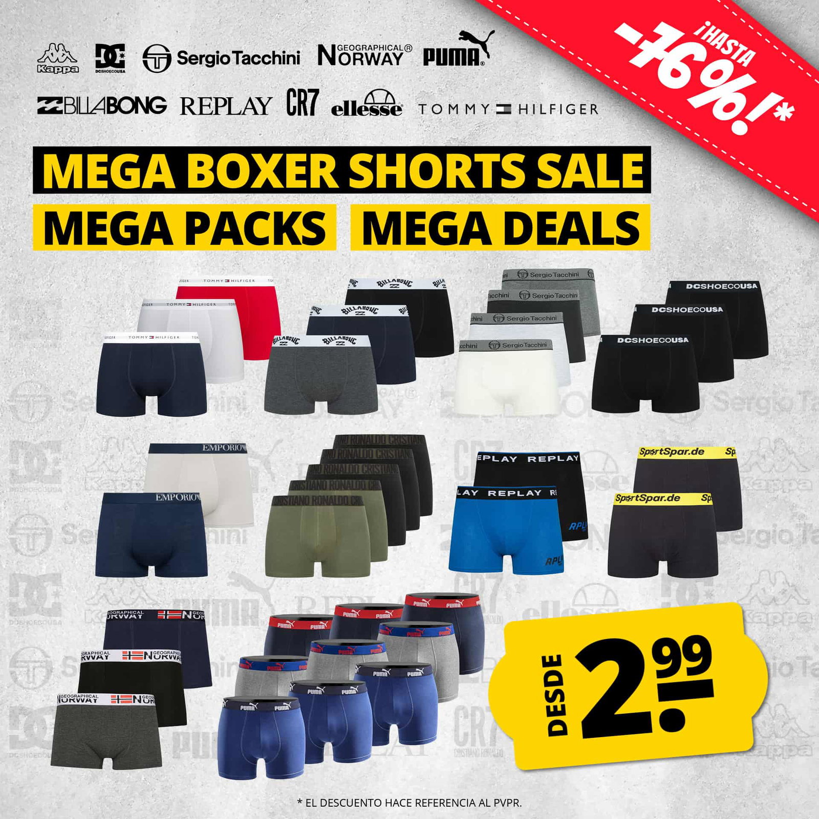 Mega boxershorts sale