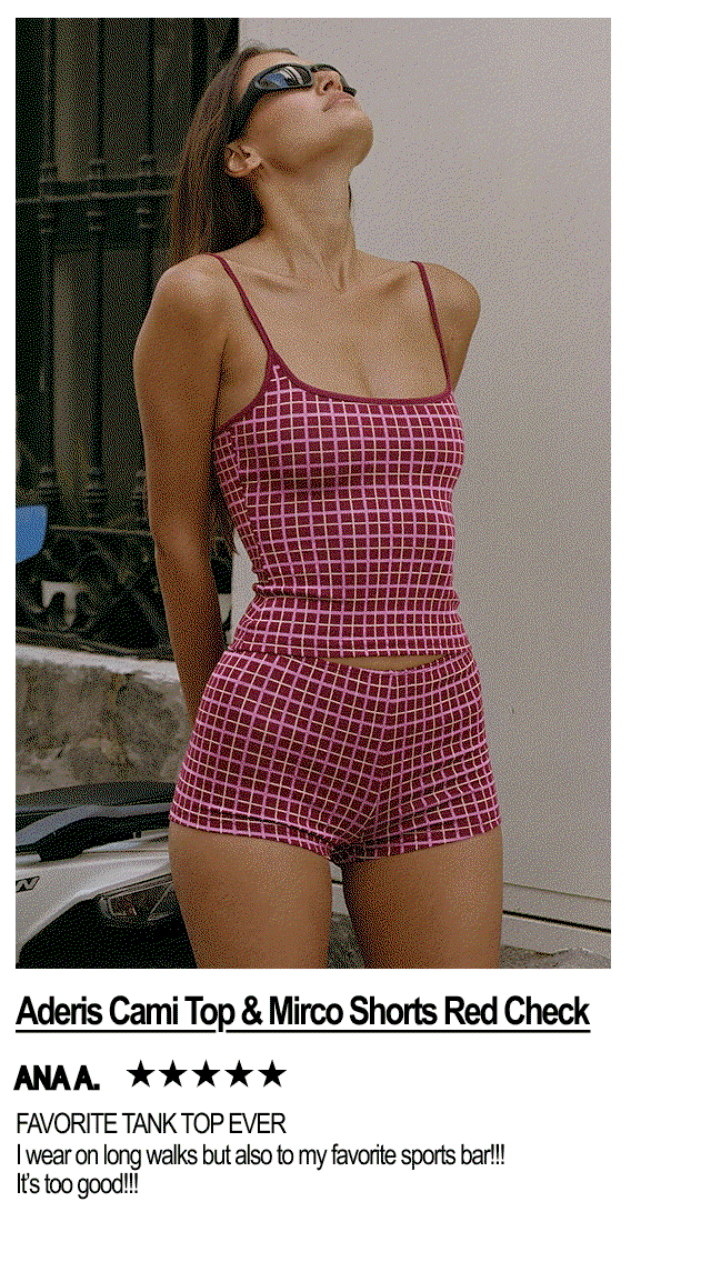 Aderis Cami Top Red Check