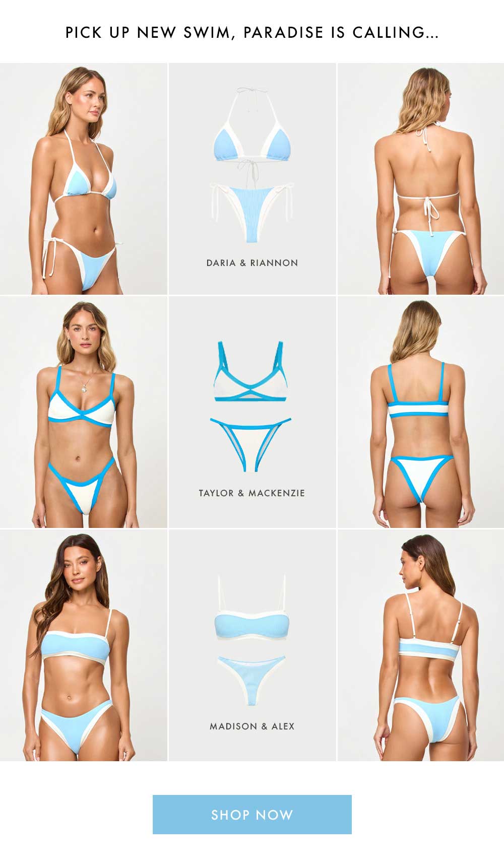 New blue swim styles - shop now