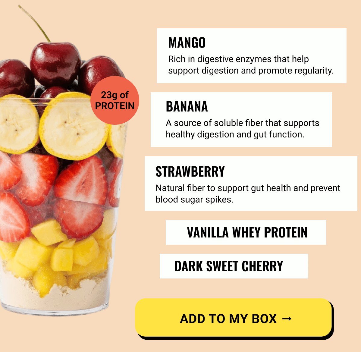 High Protein Strawberry Banana