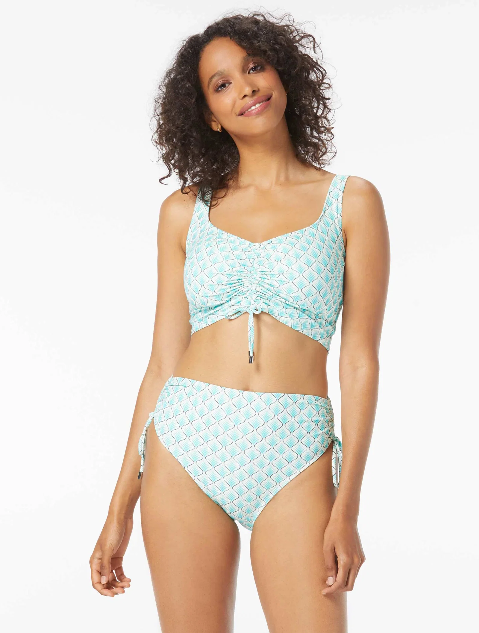 Image of Coco Reef Elevate Bra Sized Shirred Underwire Bikini Top - Siren