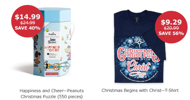 Peanuts Christmas Puzzle | Christmas Begins with Christ T Shirt