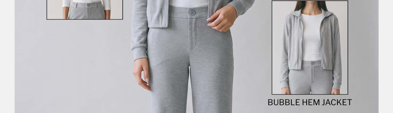 Bubble Hem Full Zip Jacket