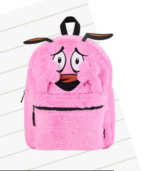 Flip Pak Courage the Cowardly Dog Evil Eggplant Print Reversible Backpack