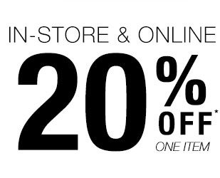 20% Off 1 Item