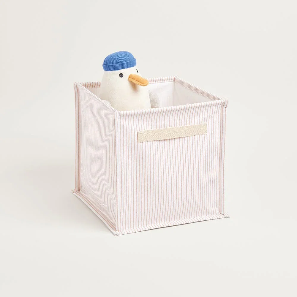 Image of Canvas Storage Cube, Natural Stripe