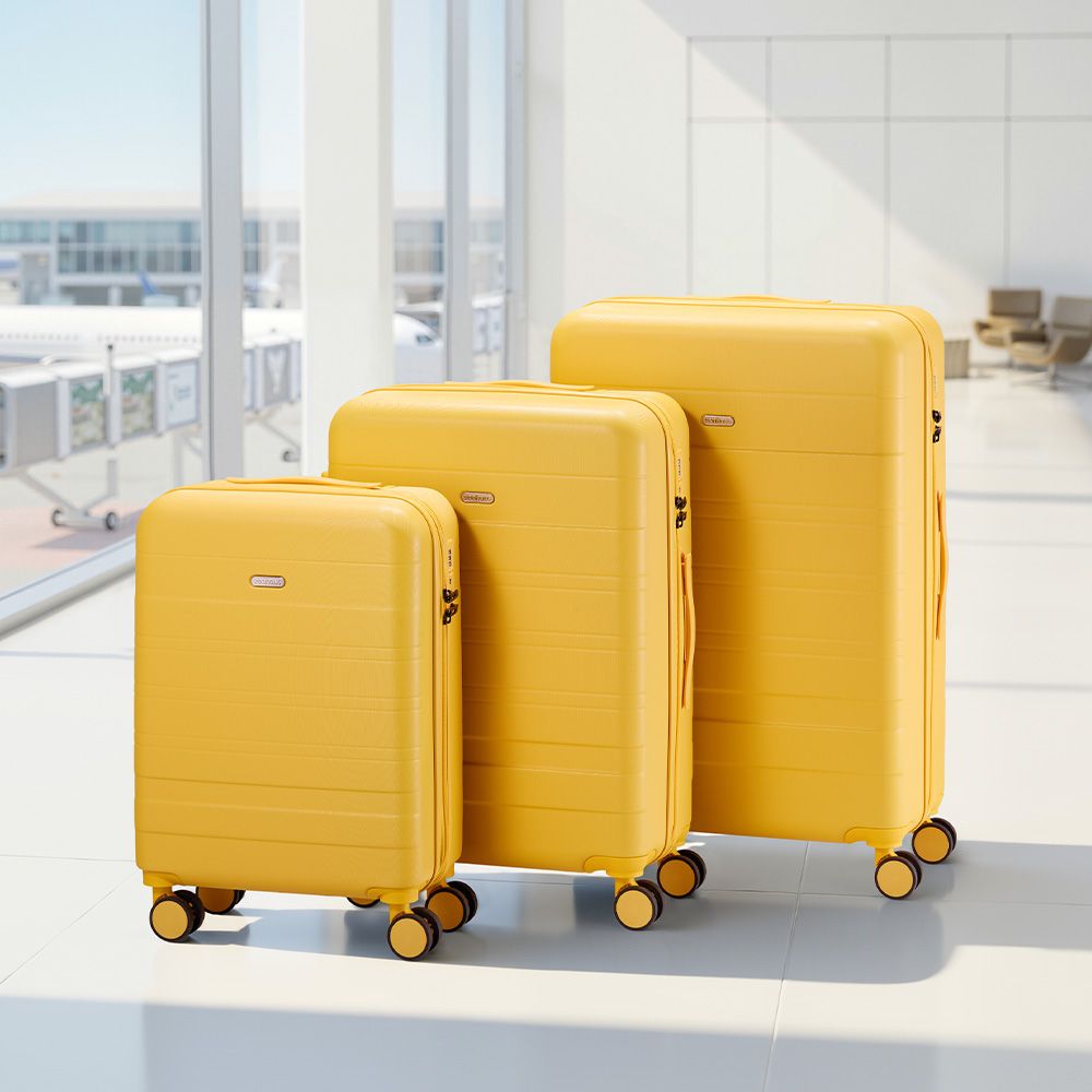 Yellow luggage set