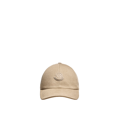 Leather Logo Cotton Gabardine Baseball Cap