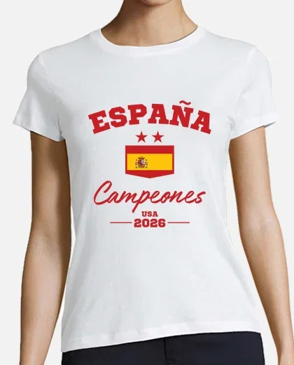 Camiseta Campeones Blanca Mujer