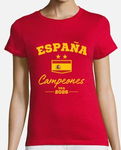 Camiseta Campeones Roja Mujer