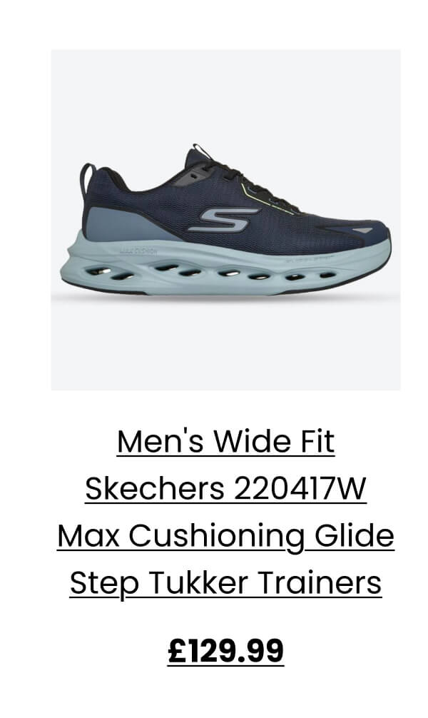 Men's Wide Fit Skechers 220417W Max Cushioning Glide Step Tukker Trainers £129.99
