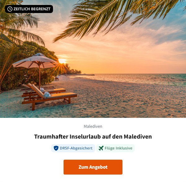 Traumhafter Inselurlaub auf den Malediven