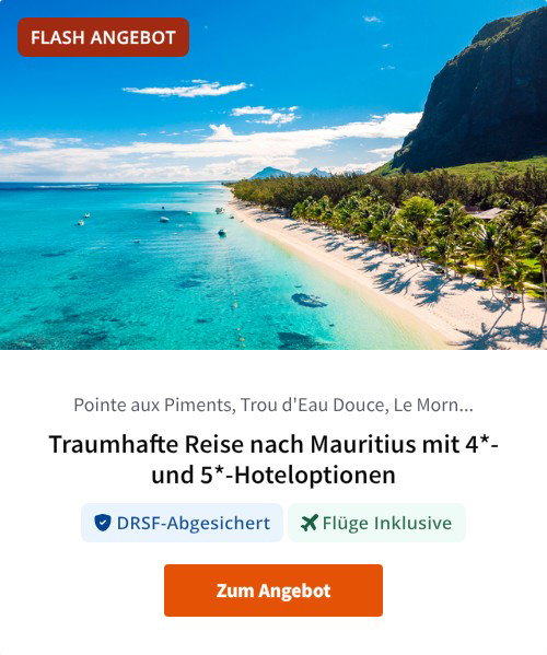 Traumhafte Reise nach Mauritius mit 4*- und 5*-Hoteloptionen