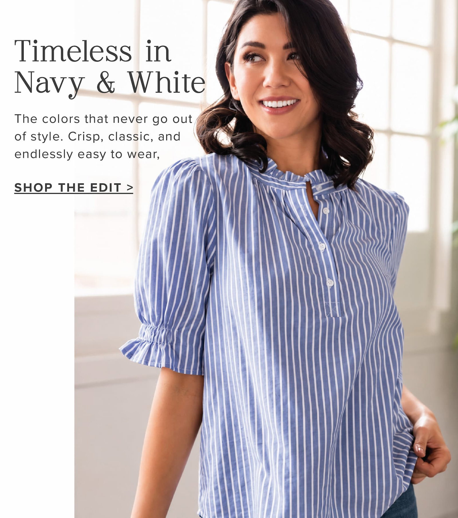 Timeless in navy & white