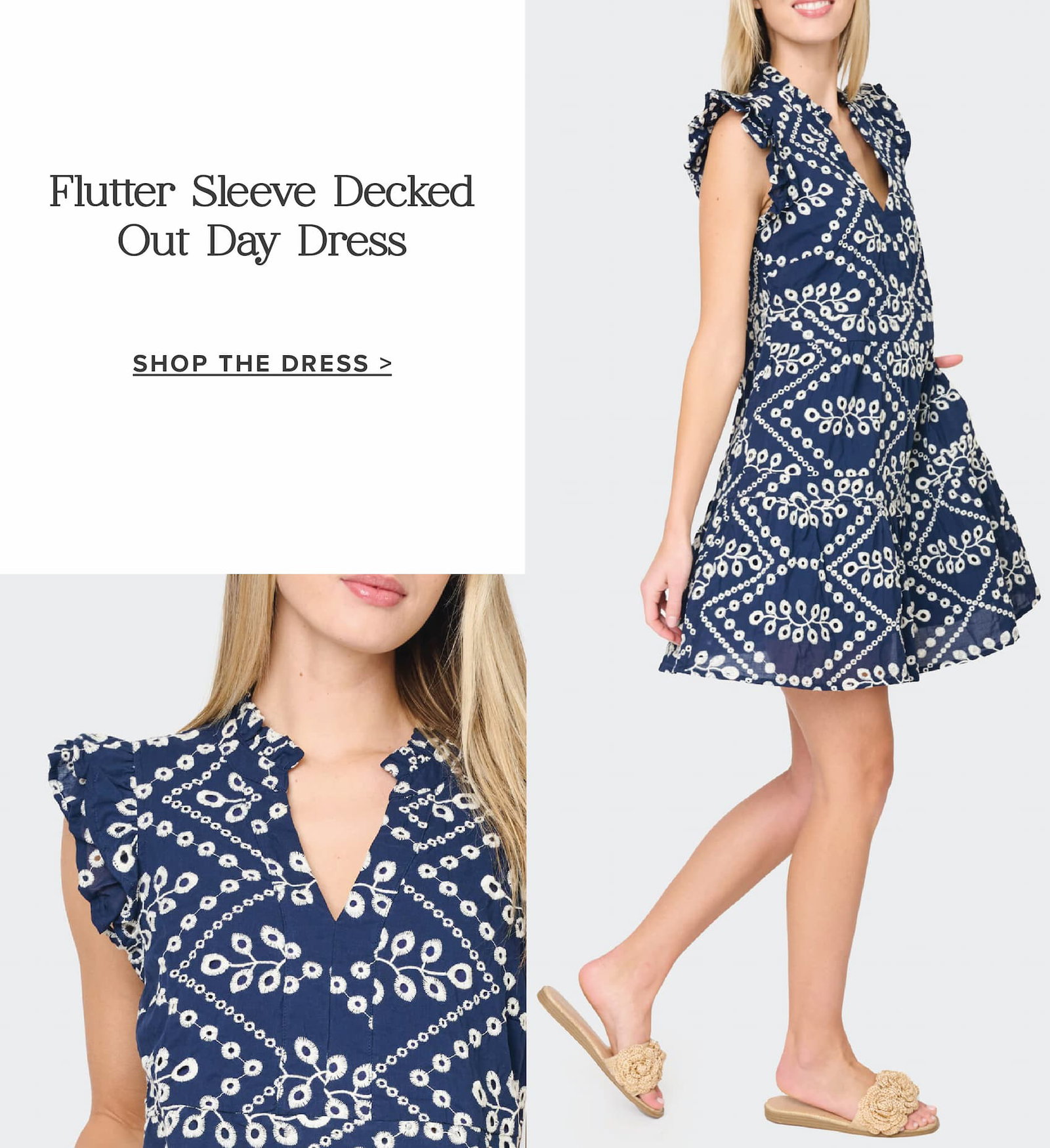 Flutter Sleeve Decked Out Day Dress