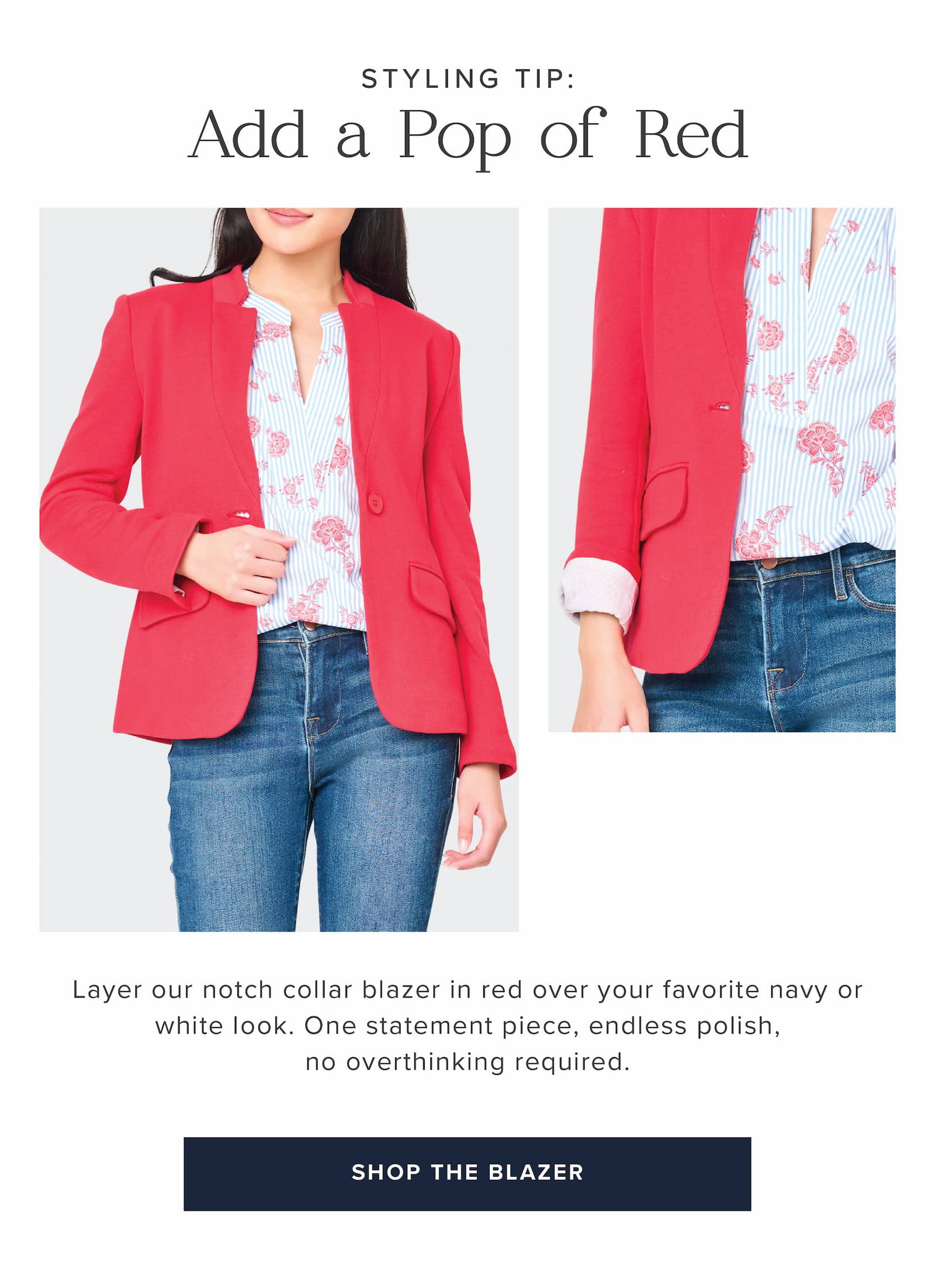 styling tip: add a pop of red