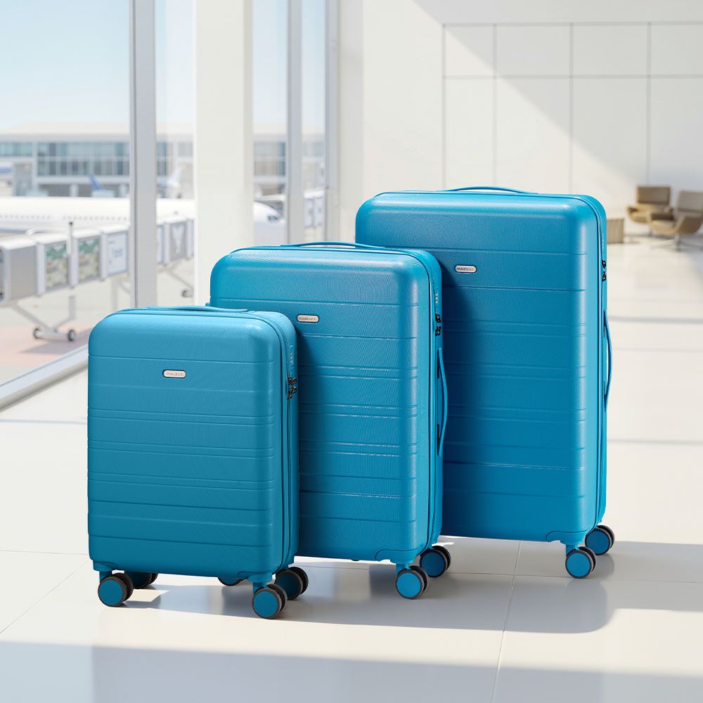 Teal luggage set