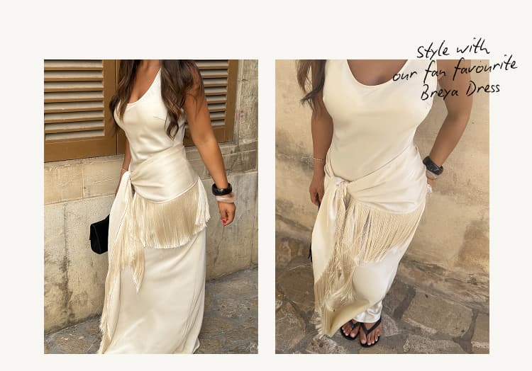 The Breya Sarong styled with the Breya Dress