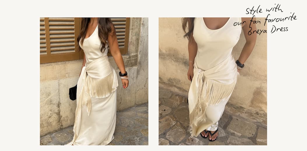 The Breya Sarong styled with the Breya Dress