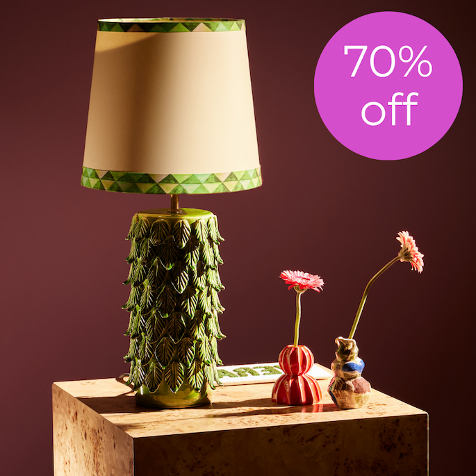 palmier table lamp in green by matthew williamson