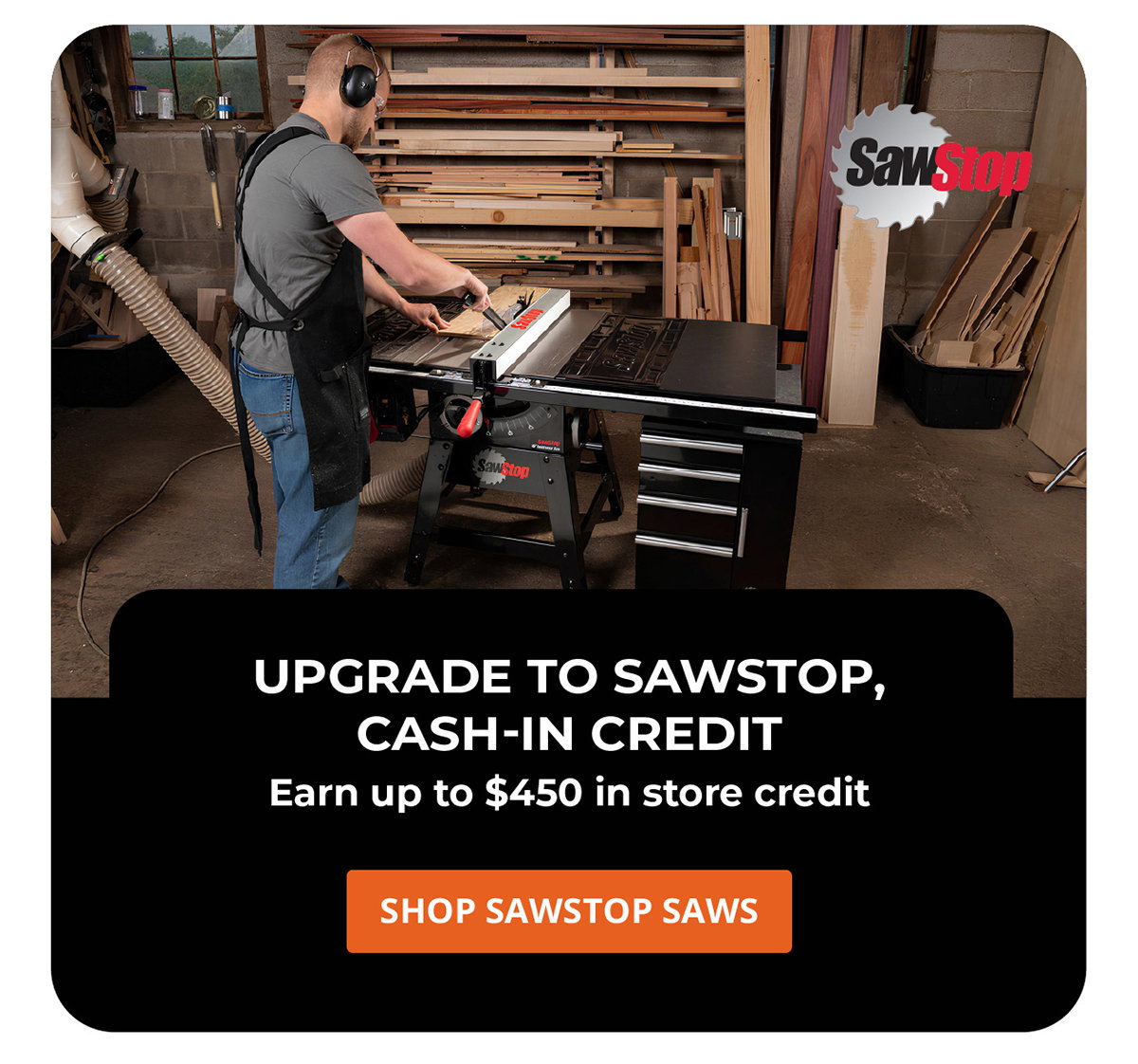 Cash-In Credit With SawStop