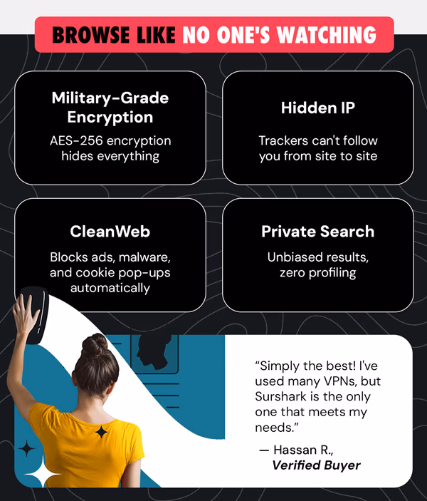 SurfShark VPN Starter Plan: 2-Yr Subscription