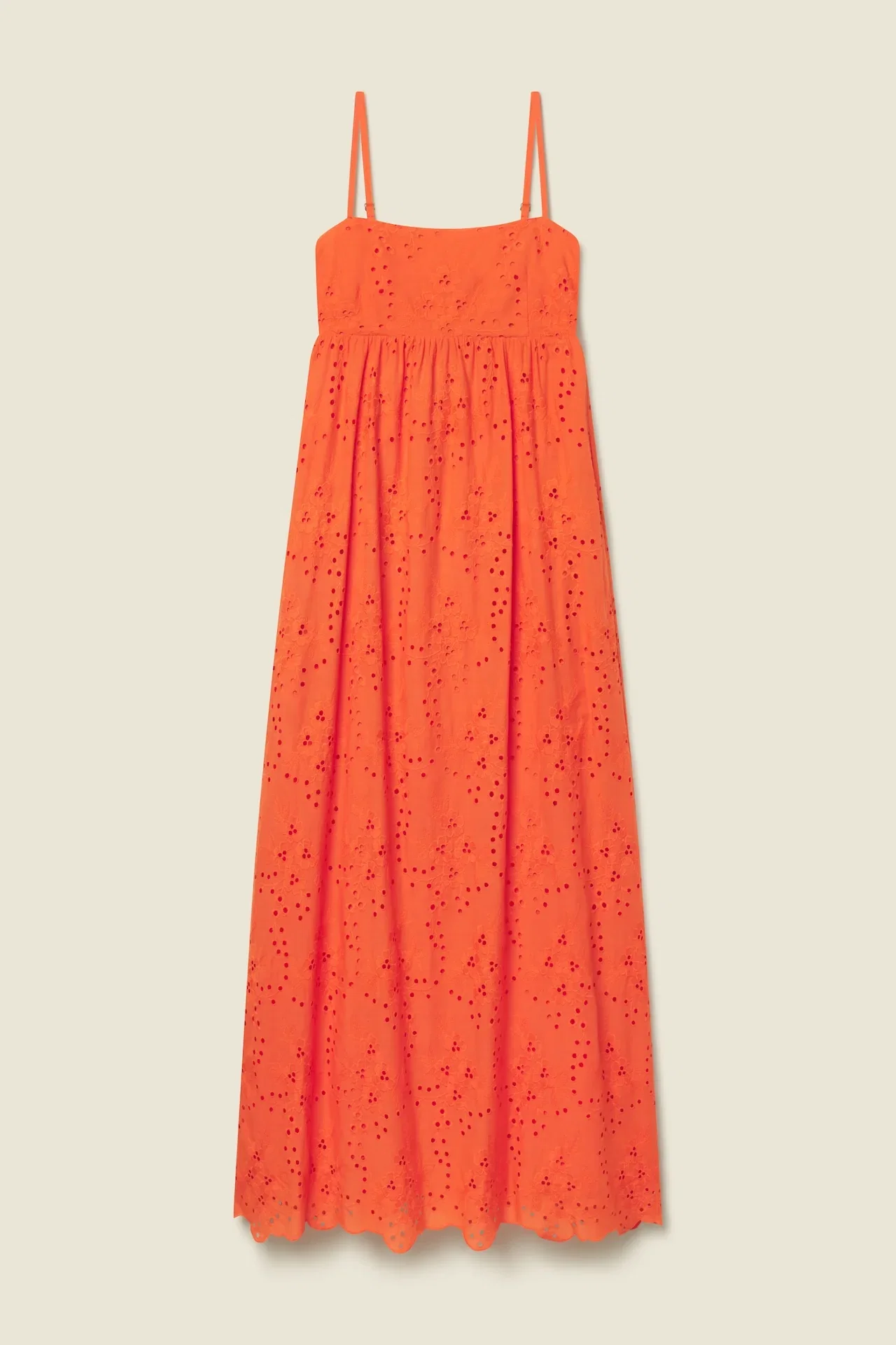 Image of Mirela Dress Vermillion Eyelet