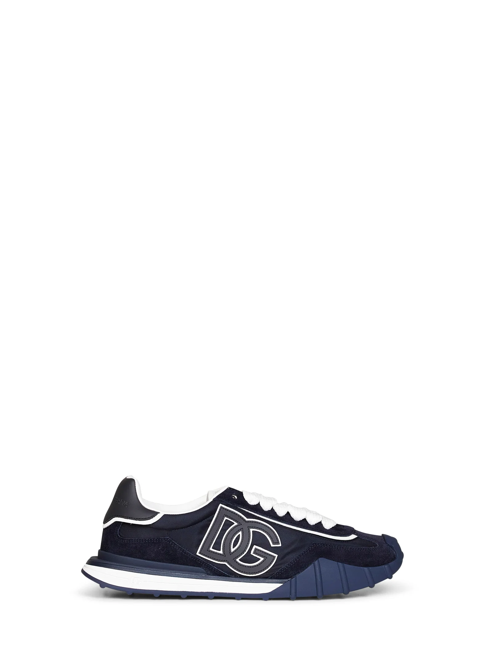 Image of Blue nylon and suede DG Athletic sneakers