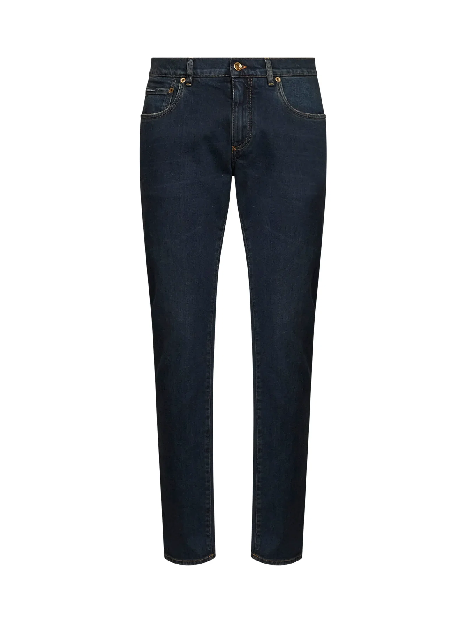 Image of Blue stretch cotton denim slim jeans