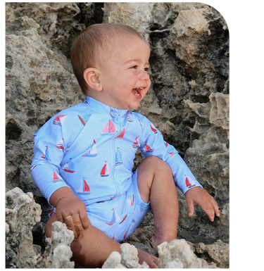 Sail Away Long Sleeve Rashie Sunsuit