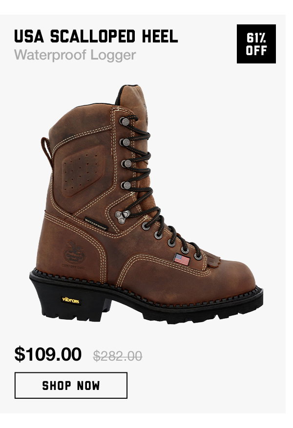 USA Scalloped Heel Waterproof Logger