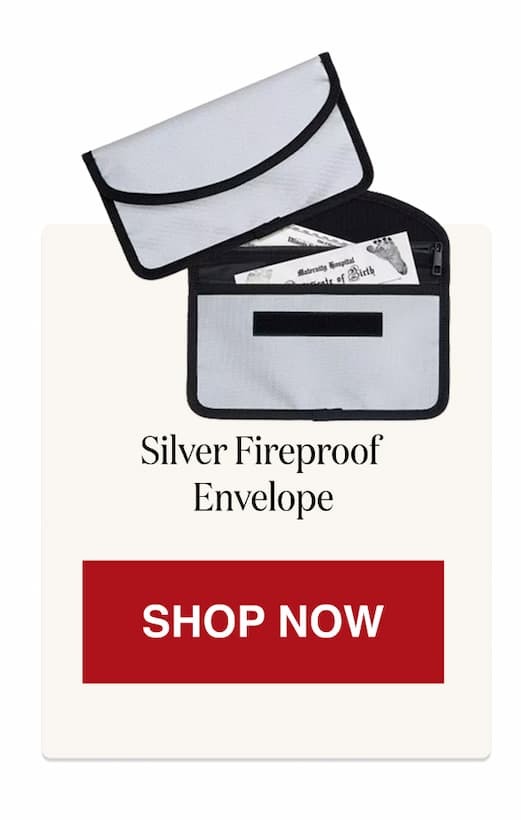 Silver Fireproof Envelope [Click here to Shop Now]