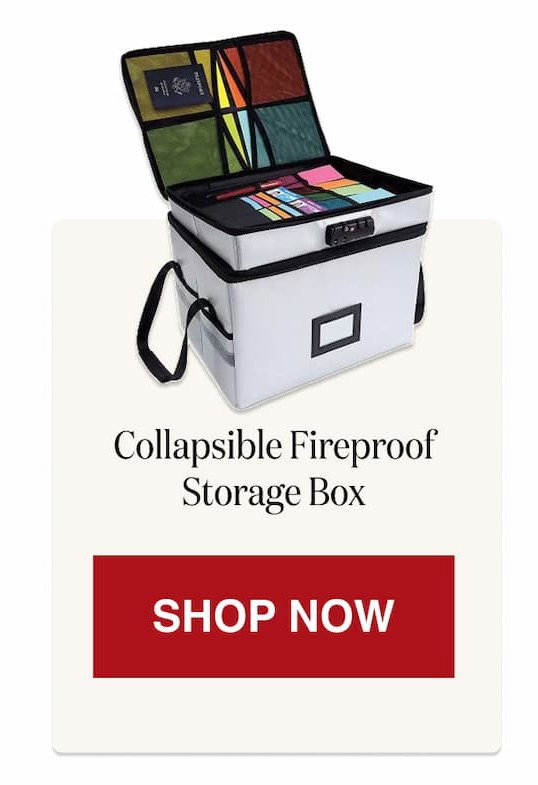 Collapsible Fireproof Storage Box [Click here to Shop Now]