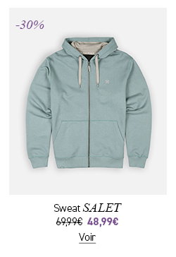 Sweat à capuche zippé SALET