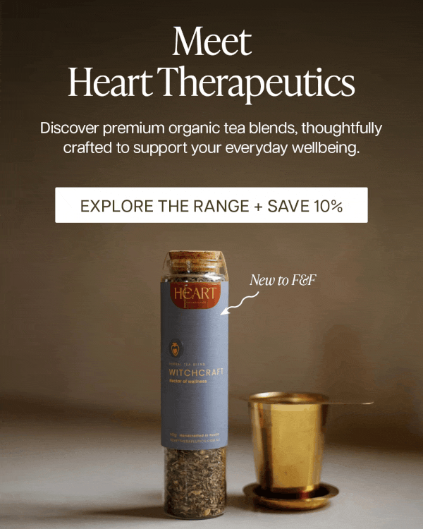 Save 10% off Heart Therapeutics. Premium organic tea blends, thoughtfully crafted to support your everyday wellbeing