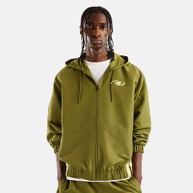 TRACKSIDE WOVEN JACKET SPORT GREEN WITH FENNEL SEED