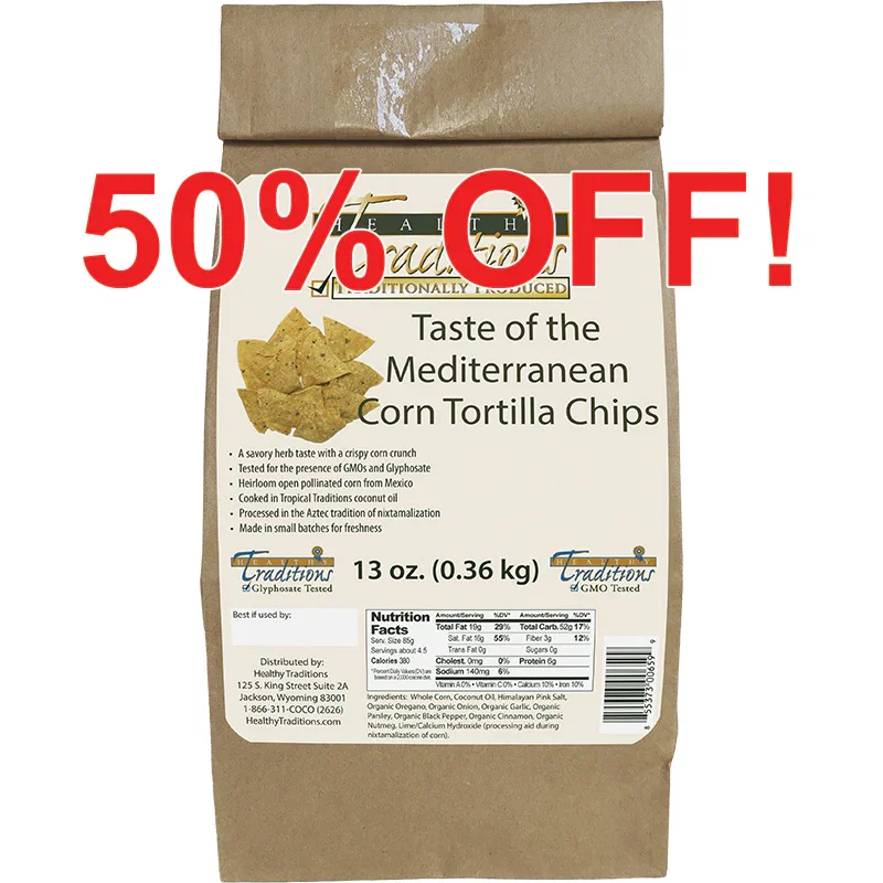 Image of Taste of the Mediterranean Tortilla Chips 13 oz. - Cónico Cremoso