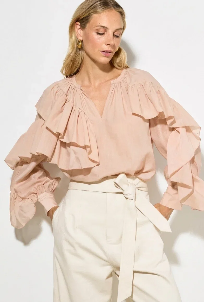 JV-BODINA oversized fit blouse - dusty pink