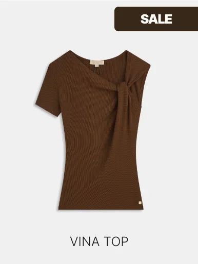 JV-VINA super fitted top - brown