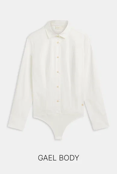 JV-GAEL fitted body blouse - off white