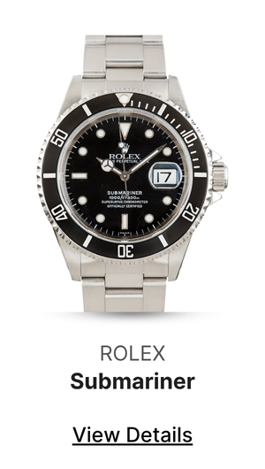 Used Rolex Submariner Black Luminova Dial Ref 16610