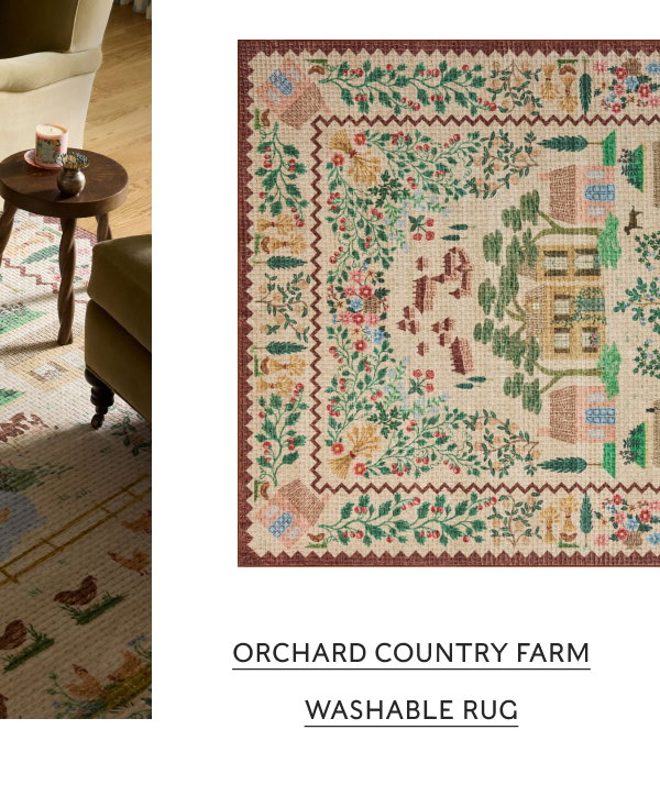 orchard country farm washable rug