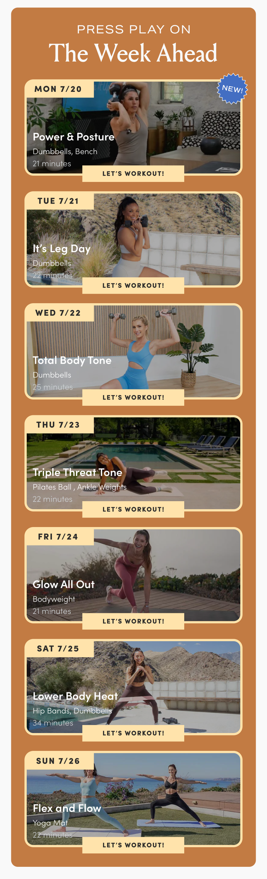 This Week's Workouts